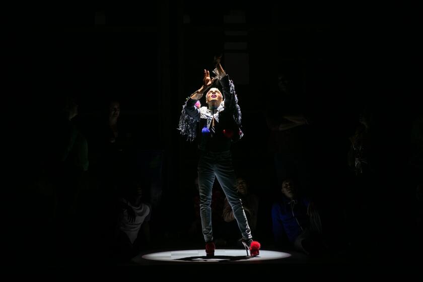LOS ANGELES, CA - JANUARY 20: Layton Williams stars in "Everybody's Talking About Jamie' at the Ahmanson Theatre on Thursday, Jan. 20, 2022 in Los Angeles, CA. (Jason Armond / Los Angeles Times)