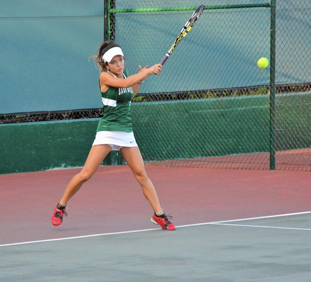 Jaclyn Gerschultz has won the Academy League singles MVP the last two years for Sage Hill.