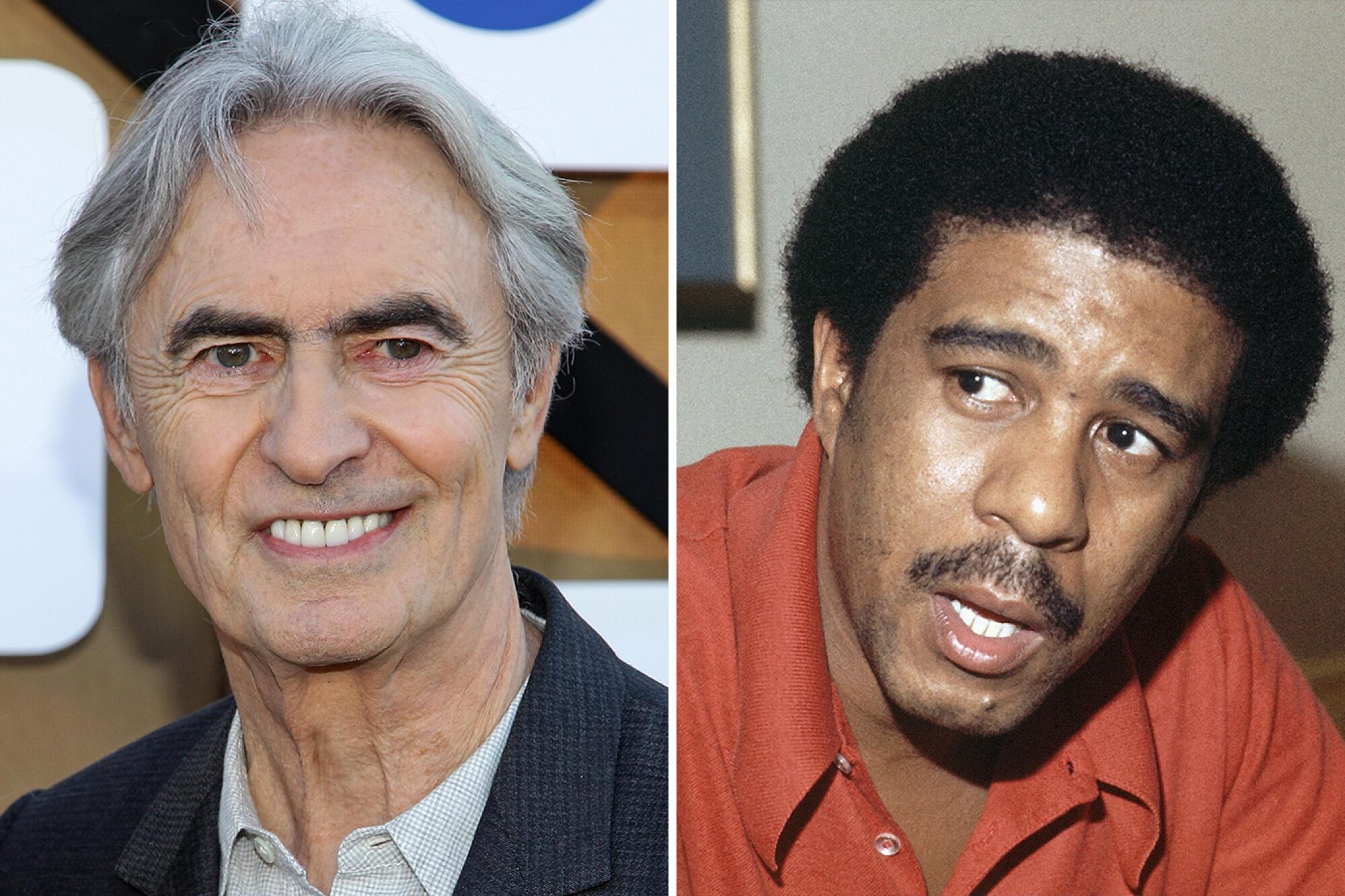 Actor David Steinberg at left; comedian Richard Pryor at right