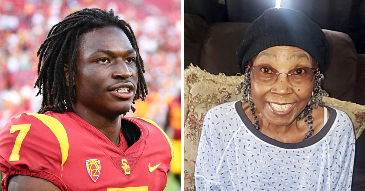 ‘She’s my superhero’: USC’s Calen Bullock honors late grandmother through his play