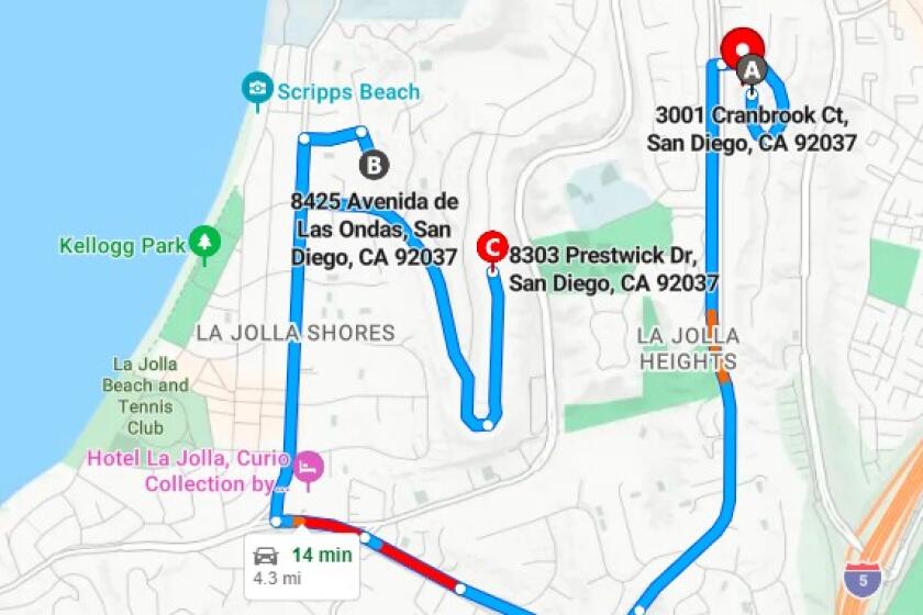 The La Jolla Shores Permit Review Committee considered home redevelopment projects at these three addresses April 18.