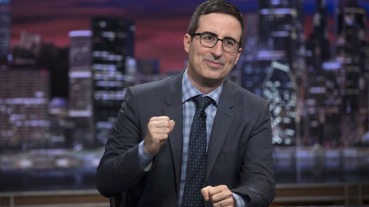 John Oliver on the set of HBO's "Last Week Tonight With John Oliver."