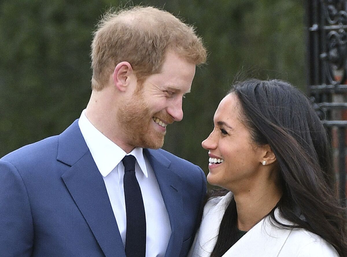 Britain's Prince Harry and former actress Meghan Markle in 2017.