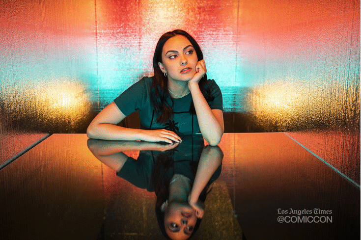 A .gif of Camila Mendes from the show "Riverdale," at the Los Angeles Times Photo and Video Studio at Comic-Con International.