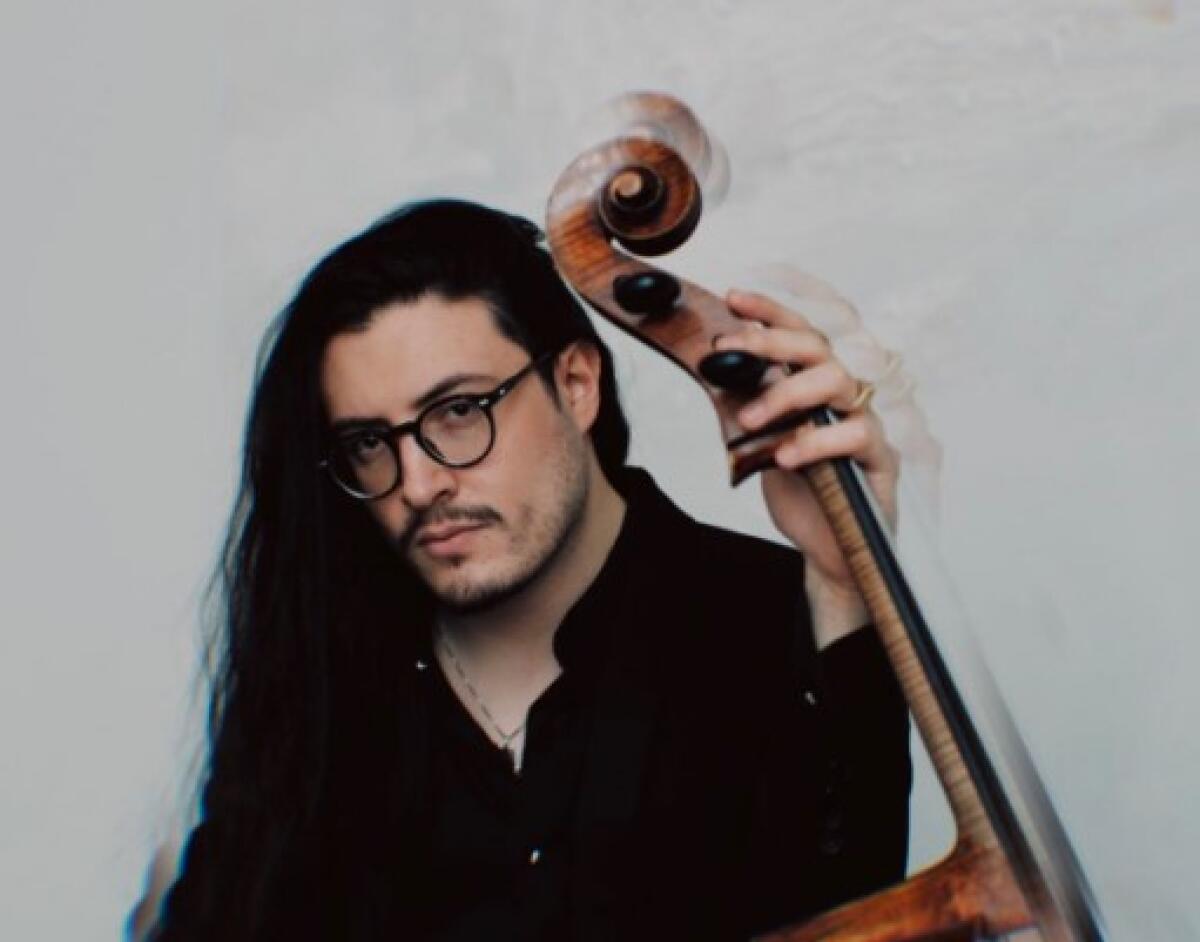 Cellist Santiago Cañón-Valencia will perform Tuesday, April 30, at the Athenaeum Music & Arts Library in La Jolla.