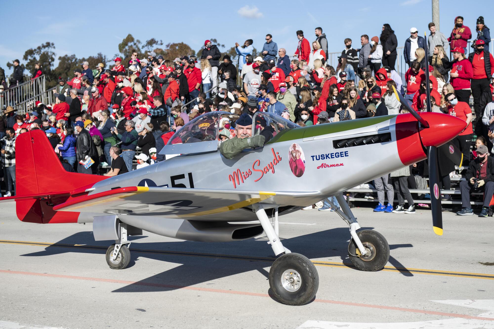 A replica airplane with the United States Air Force Total Force Band.