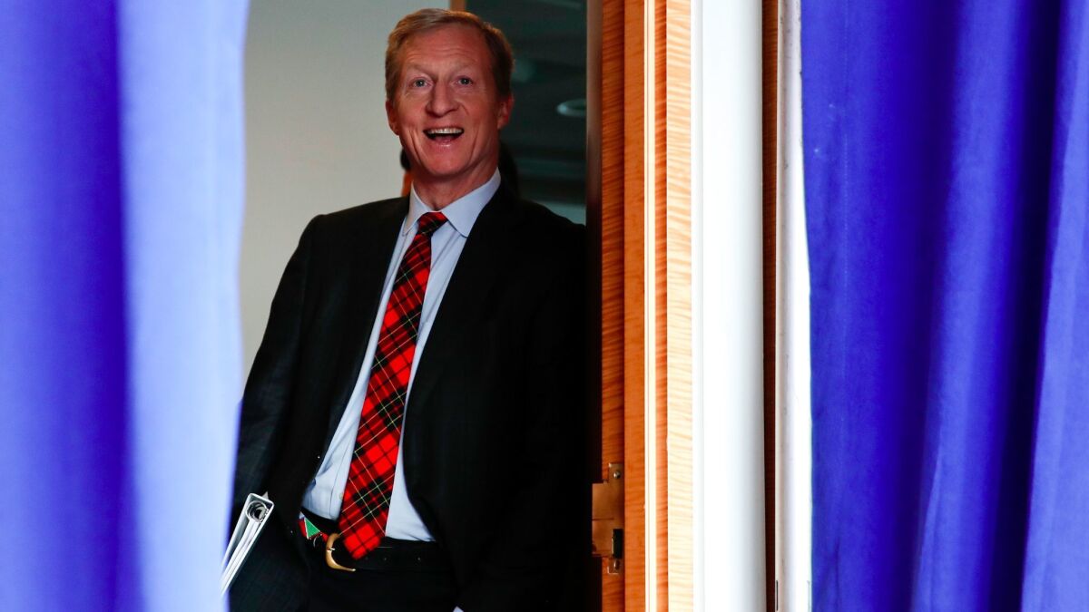 Billionaire environmental activist Tom Steyer announced plans Monday to spend $30 million to get young voters to the polls in this year's midterm election.