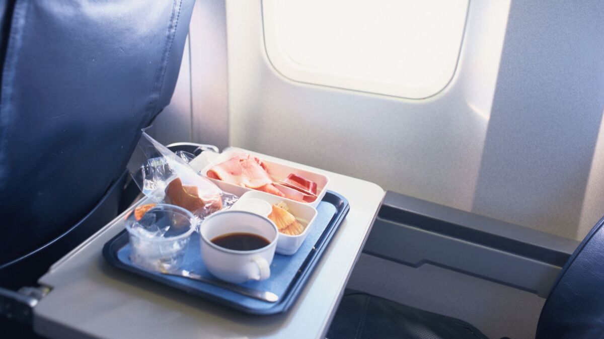 A study from the Hunter College New York City Food Policy Center found that the menu item on the nation's airlines has fewer calories this year than in the past two years. But the study warned passengers against drinking water provided by the airlines.