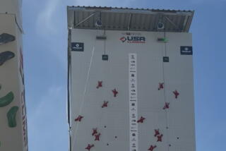 Woodbridge senior Maddi Haferling won a gold medal in speed climbing.