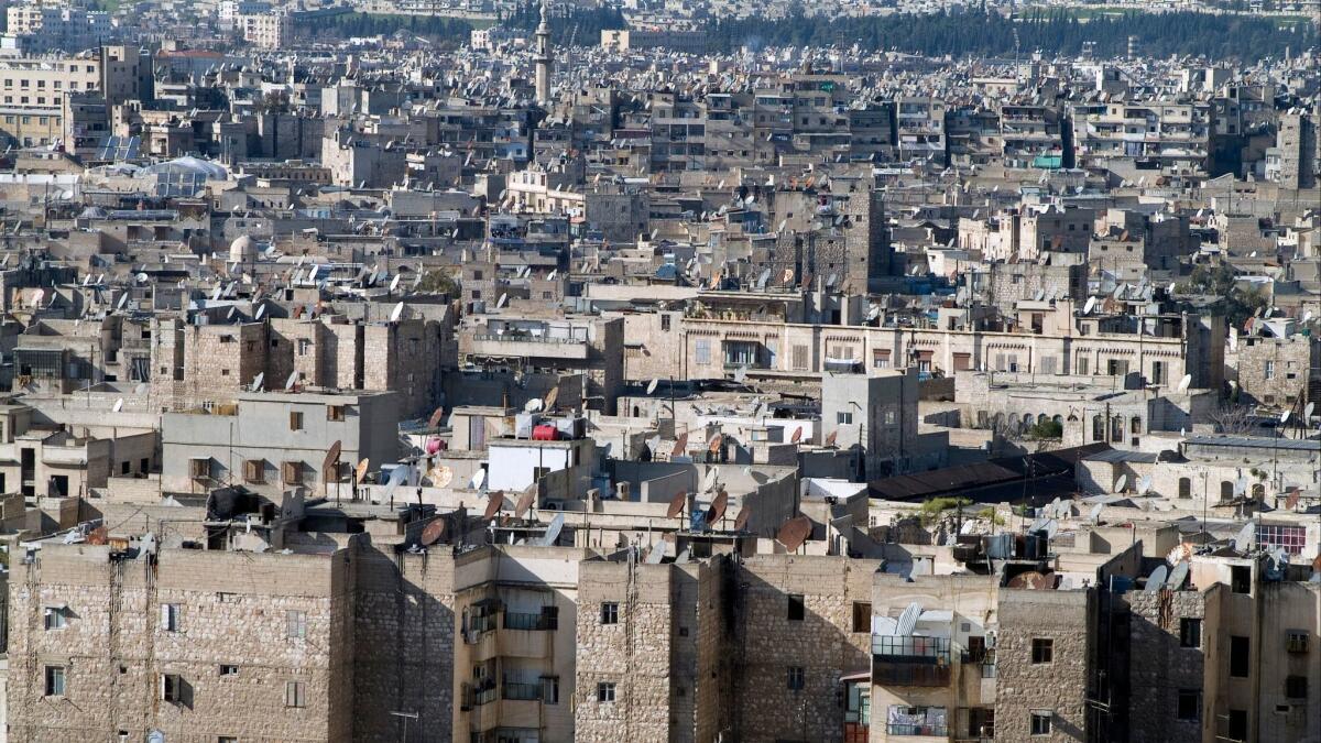 The view over Aleppo from the Citadel in 2012.