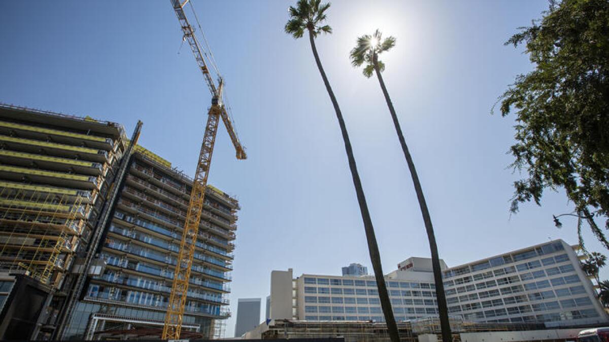 Ongoing construction in Beverly Hills.