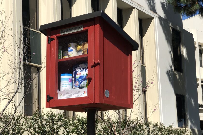 Glendale's flagship Little Free Library outside of City Hall has been converted into a Little Free Food Pantry, in addition to several other local libraries. On Friday afternoon, the flagship library-turned-pantry was stocked with nonperishable goods.
