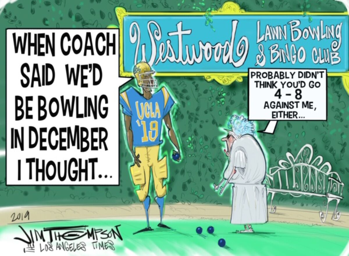 Jim Thompson illustrates the season UCLA football had.