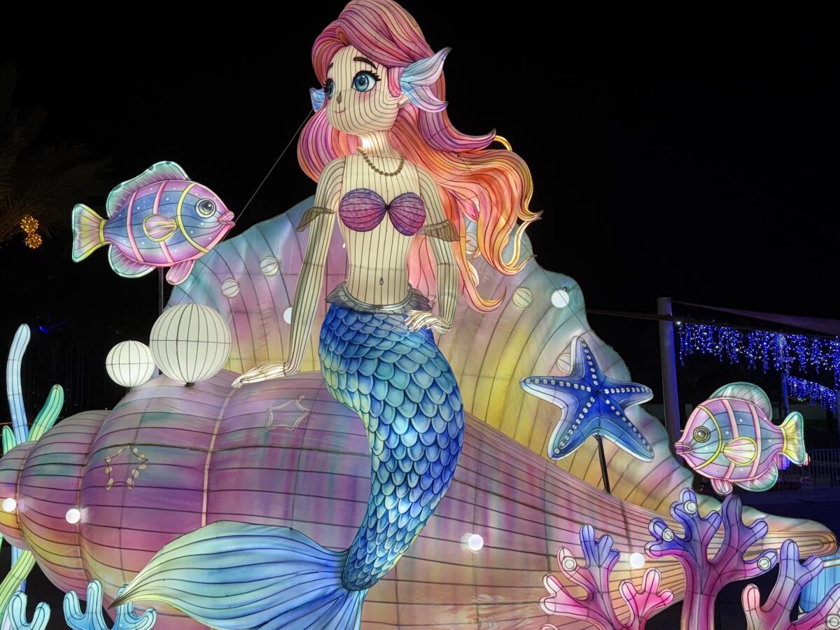 "Under the Sea" section features ocean life, including the mythical mermaid at the Dream Glow Lantern Festival.