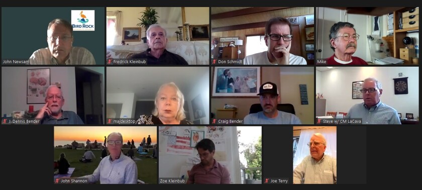 The Bird Rock Community Council meets April 5 online.