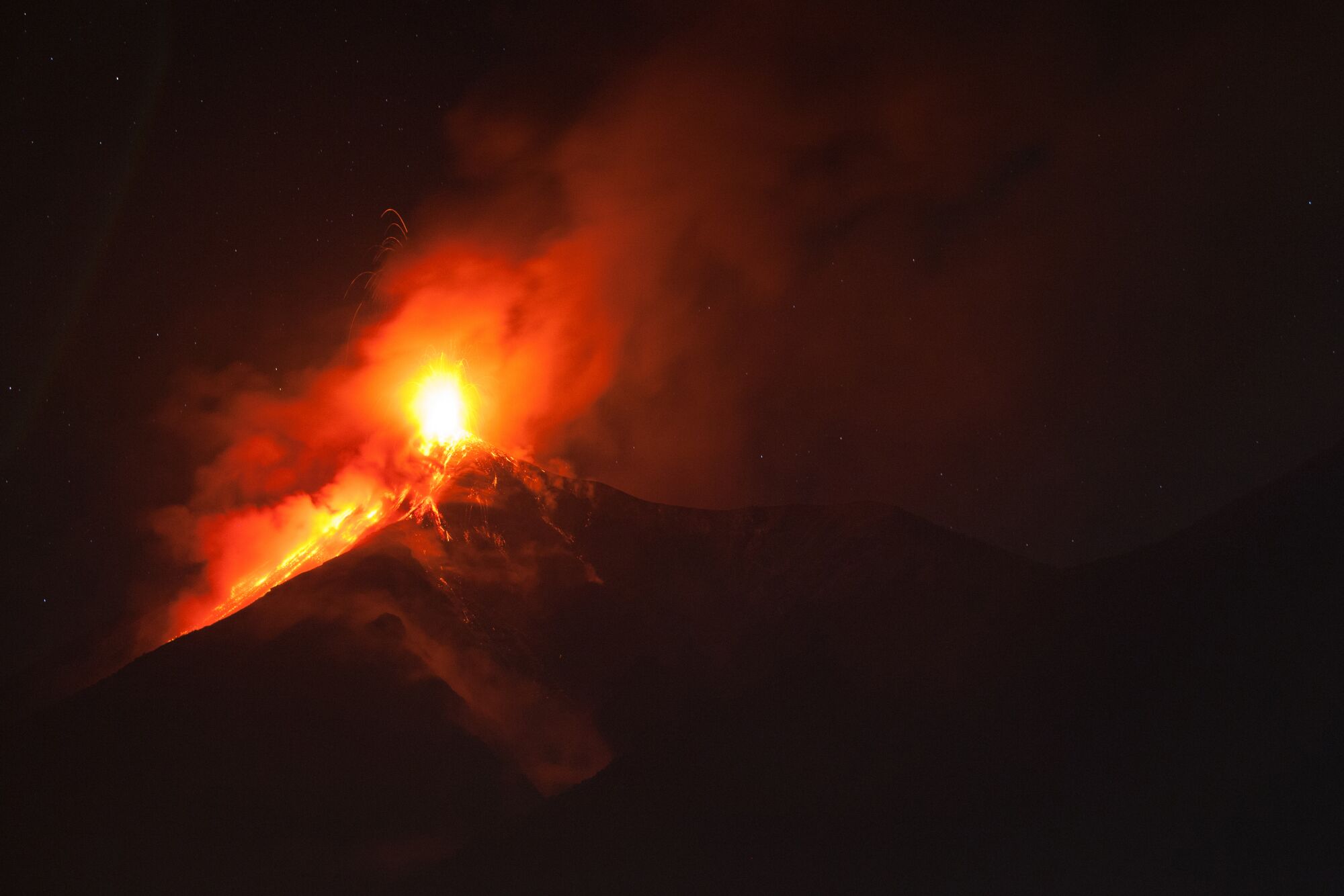 The Volcano of Fire erupts on Feb. 9, 2016.