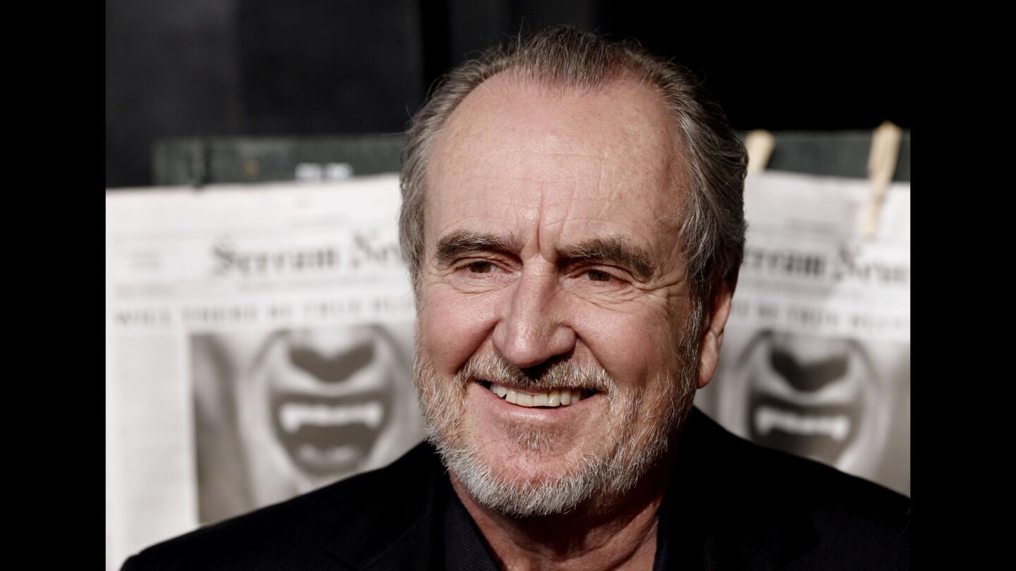 This Oct. 16, 2010, photo shows Wes Craven arriving at the Scream Awards in Los Angeles. Craven, whose "Nightmare on Elm Street" and "Scream" movies made him one of the most recognizable names in the horror film genre, has died at the age of 76.