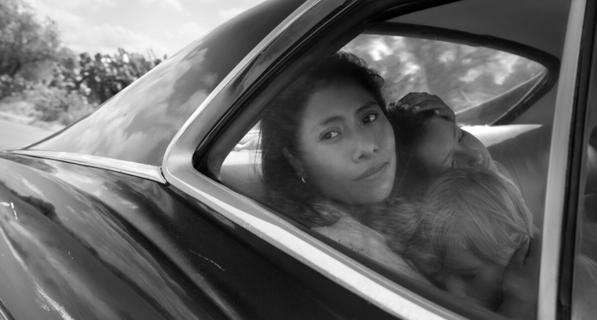 Yalitza Aparicio in a scene from the film "Roma."