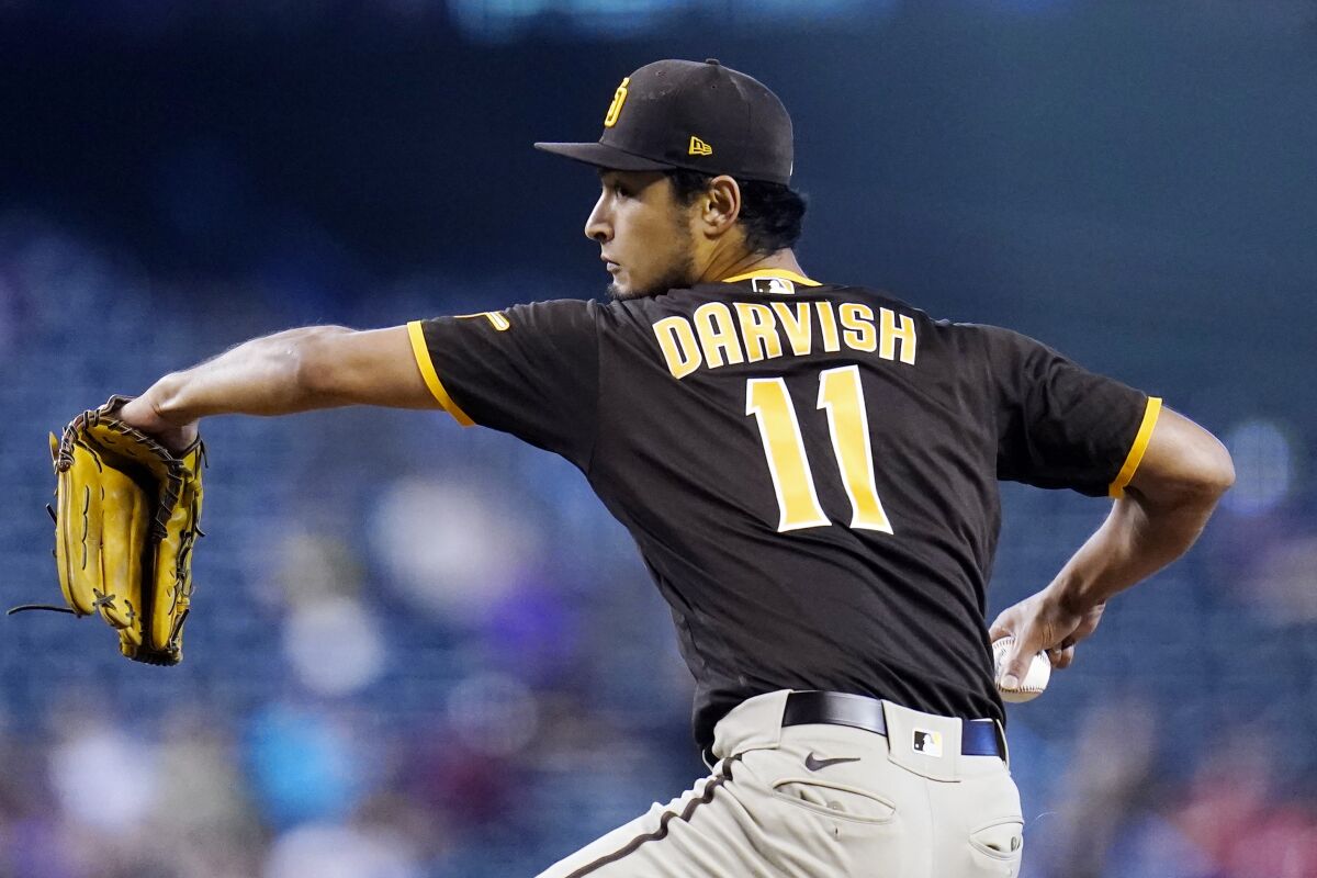 Padres starting pitcher Yu Darvish
