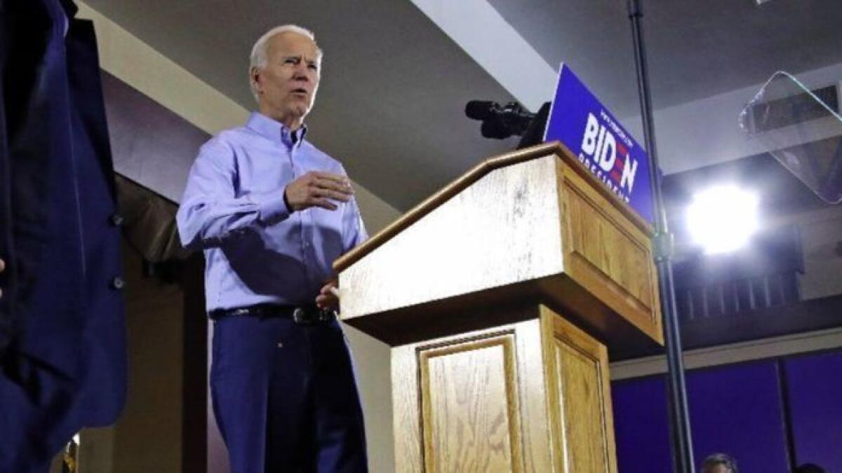 Joe Biden campaigns in Pittsburgh last month.