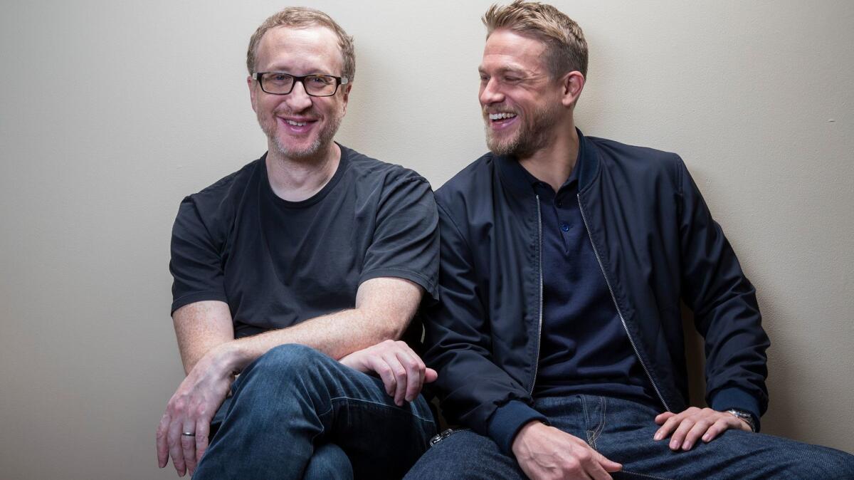 Director James Gray, left, and actor Charlie Hunnam discuss "The Lost City of Z."