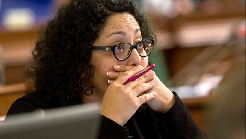 A former legislative staffer accused California Assemblywoman Cristina Garcia of groping him in 2014. She took an unpaid leave of absence pending an investigation