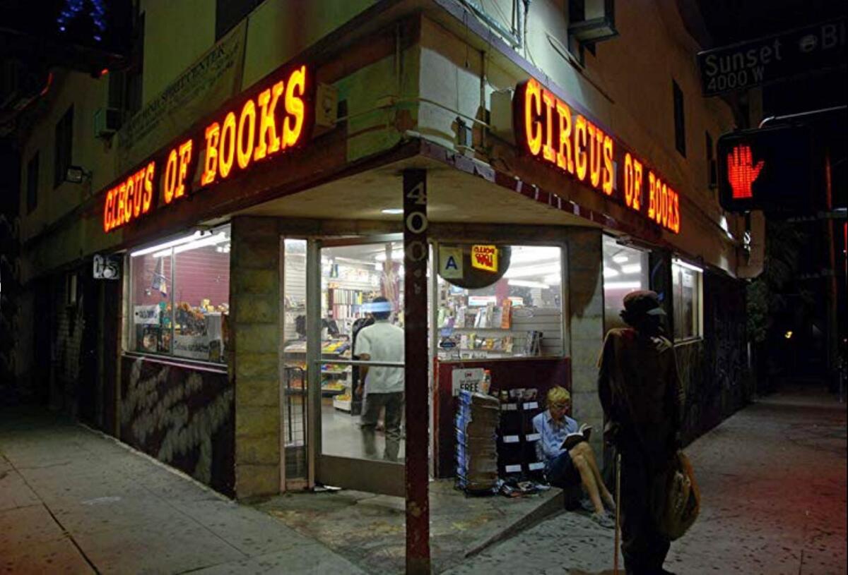 An exterior view of Circus of Books in Silver Lake.
