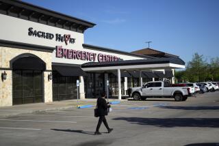 Sacred Heart Emergency Center is pictured Friday, March 29, 2024, in Houston. Complaints about pregnant women being turned away from emergency rooms spiked in the months after states began enacting strict abortion laws following the 2022 U.S. Supreme Court decision overturning Roe v. Wade. At Sacred Heart Emergency Center in Houston, front desk staff refused to check-in one woman after her husband asked for help delivering her baby. She miscarried in a restroom toilet in the emergency room lobby while her husband called 911 for help. (AP Photo/David J. Phillip)