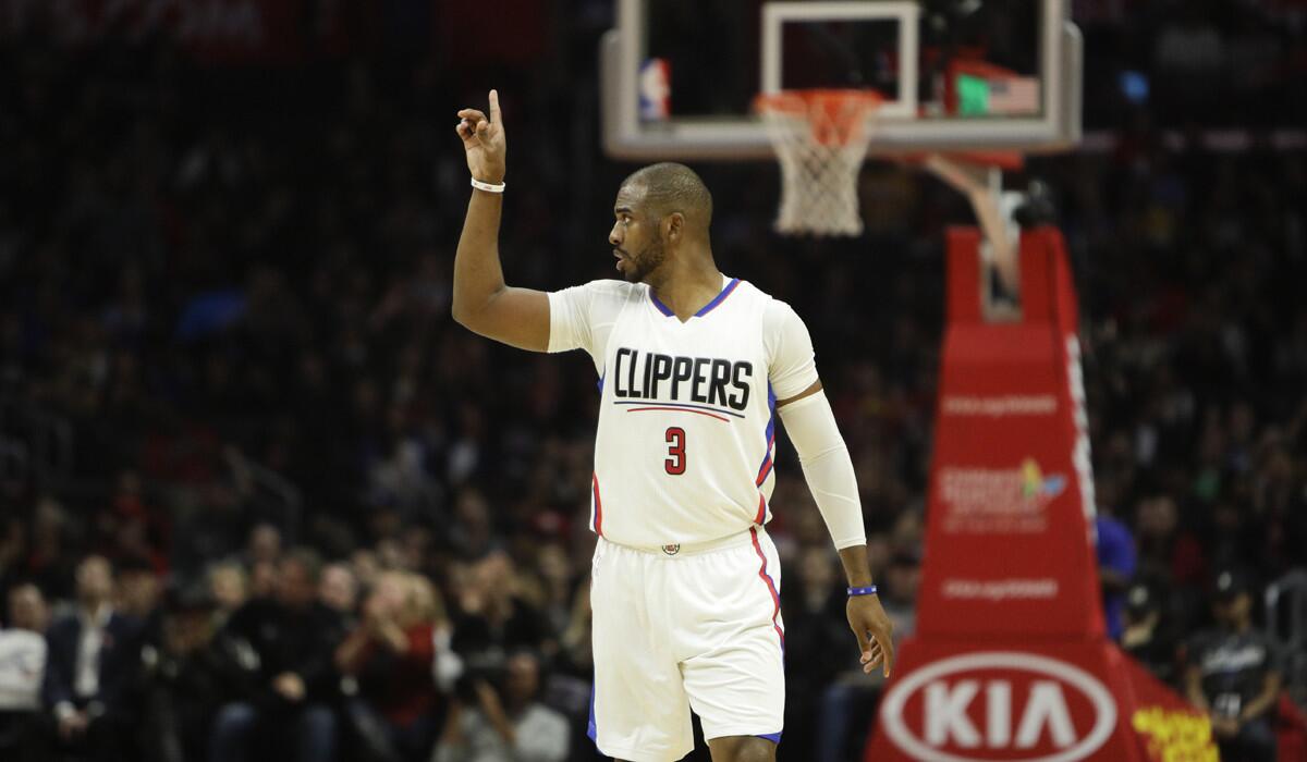 Clippers point Chris Paul did not play Friday night because of a strained hamstring.