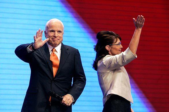 Presumptive nominee John McCain joined running mate Sarah Palin onstage after her speech: Don't you think we made the right choice for the next vice president of the United States?" he said to cheers. "And what a beautiful family."