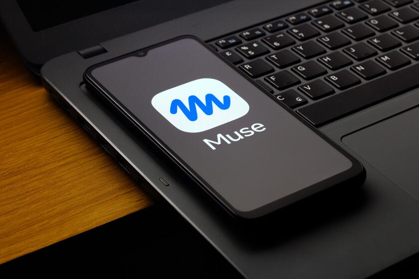 The Meta Muse AI logo is seen displayed on a smartphone screen. Photographer: Thomas Fuller/SOPA Images/LightRocket/Getty Images