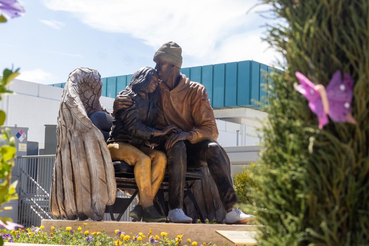 Kobe Bryant's second statue outside Crypto.com Arena features him and daughter Gianna