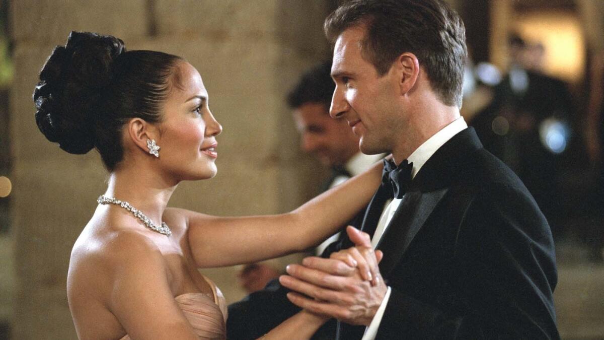 Lopez says her new film is a return to her work in romantic comedies like "Maid in Manhattan." She is seen here in that 2002 film opposite Ralph Fiennes.