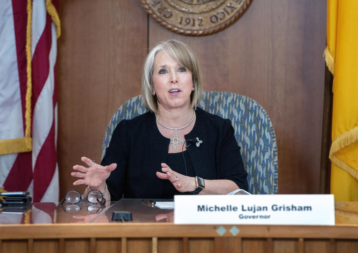New Mexico Gov. Michelle Lujan Grisham in Santa Fe in 2020.