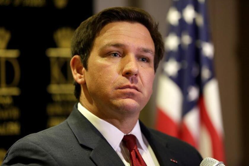 Ron DeSantis, Chairman of the National Security Subcommittee of the US House of Representatives, speaks during a press conference. EFE/Archivo