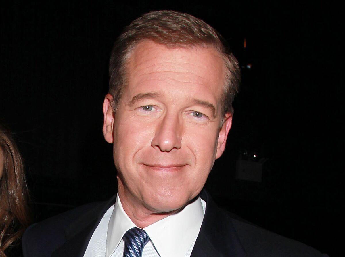 Brian Williams, shown in 2012, is under suspension as "Nightly News" anchor and managing editor for six months without pay for misleading the public about his experiences covering the Iraq war.