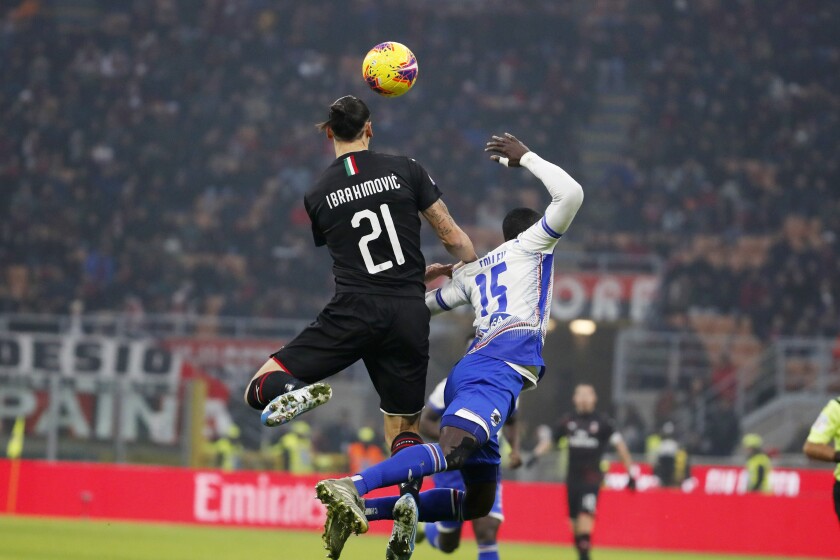 Milan held by Sampdoria to 0-0 in Ibrahimovic's return - The San ...