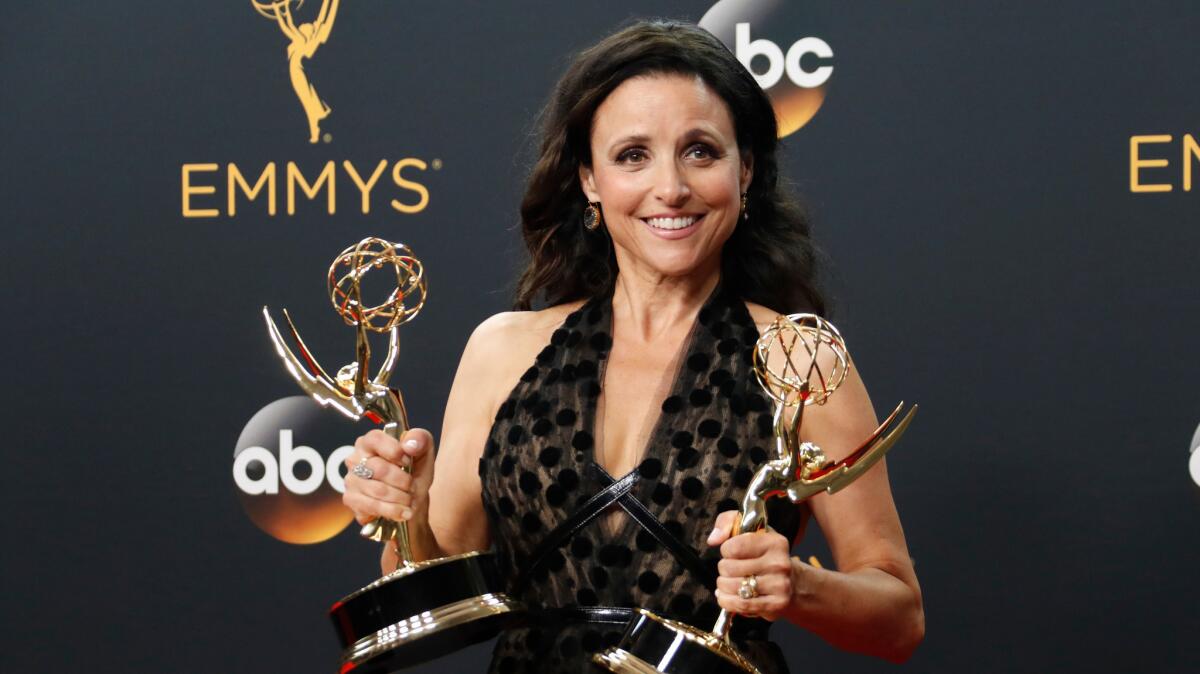 Julia Louis-Dreyfus said during her acceptance speech for lead actress in a comedy: “I think that 'Veep' has torn down the wall between comedy and politics."