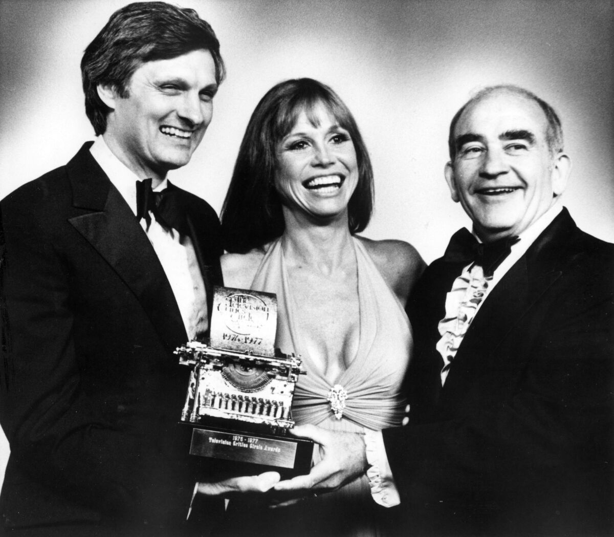 Alan Alda, Mary Tyler Moore and Ed Asner at the Television Critics Circle Awards