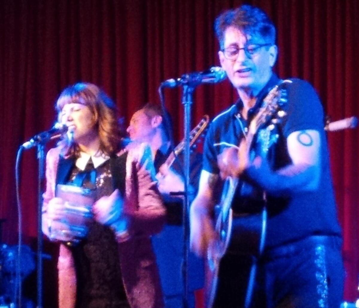 Cindy Wasserman, left, and Frank Lee Drennen of L.A.'s Dead Rock West salute the songs and vocal harmonies of Phil and Don Everly in their new album "It's Everly Time!" The album was released Friday.