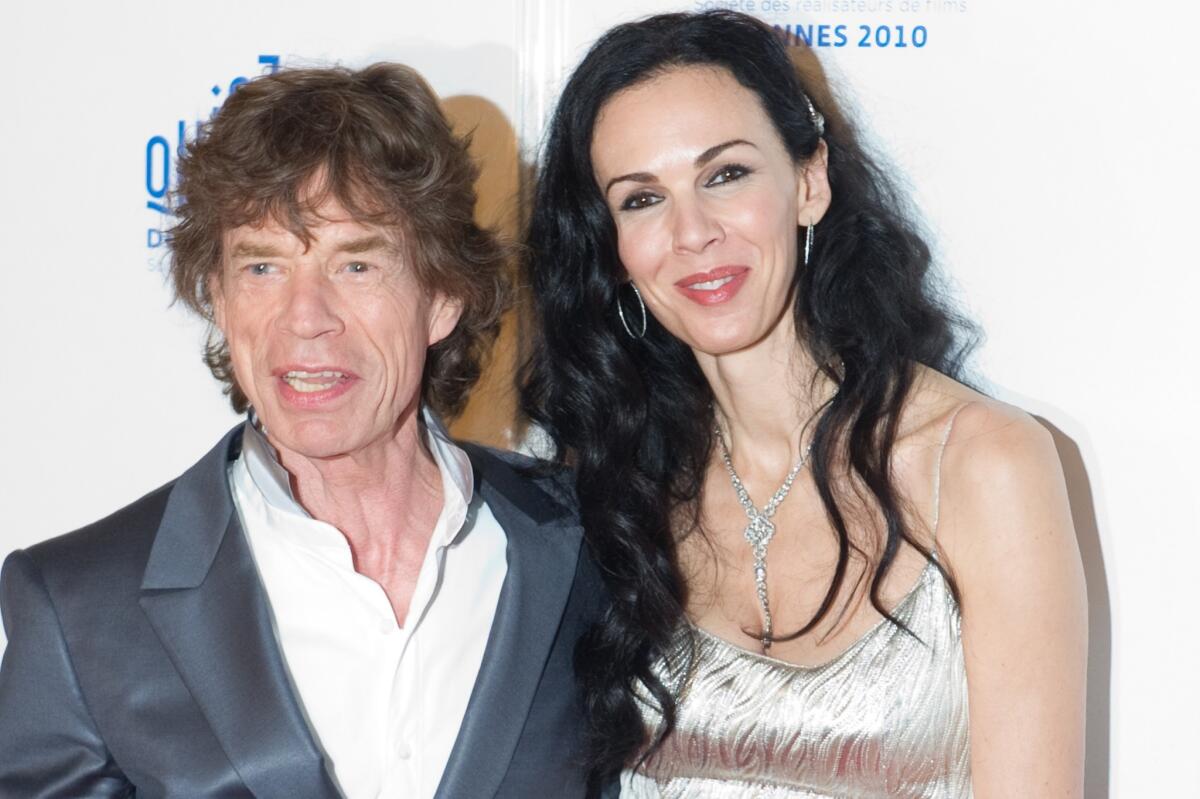 Mick Jagger and L'Wren Scott are seen here in 2010.