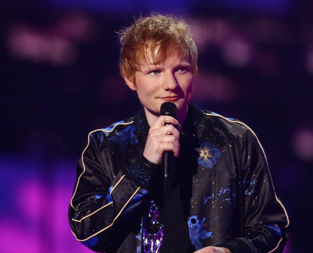 Ed Sheeran at the Brit Awards 2022 in London on Feb. 8, 2022.