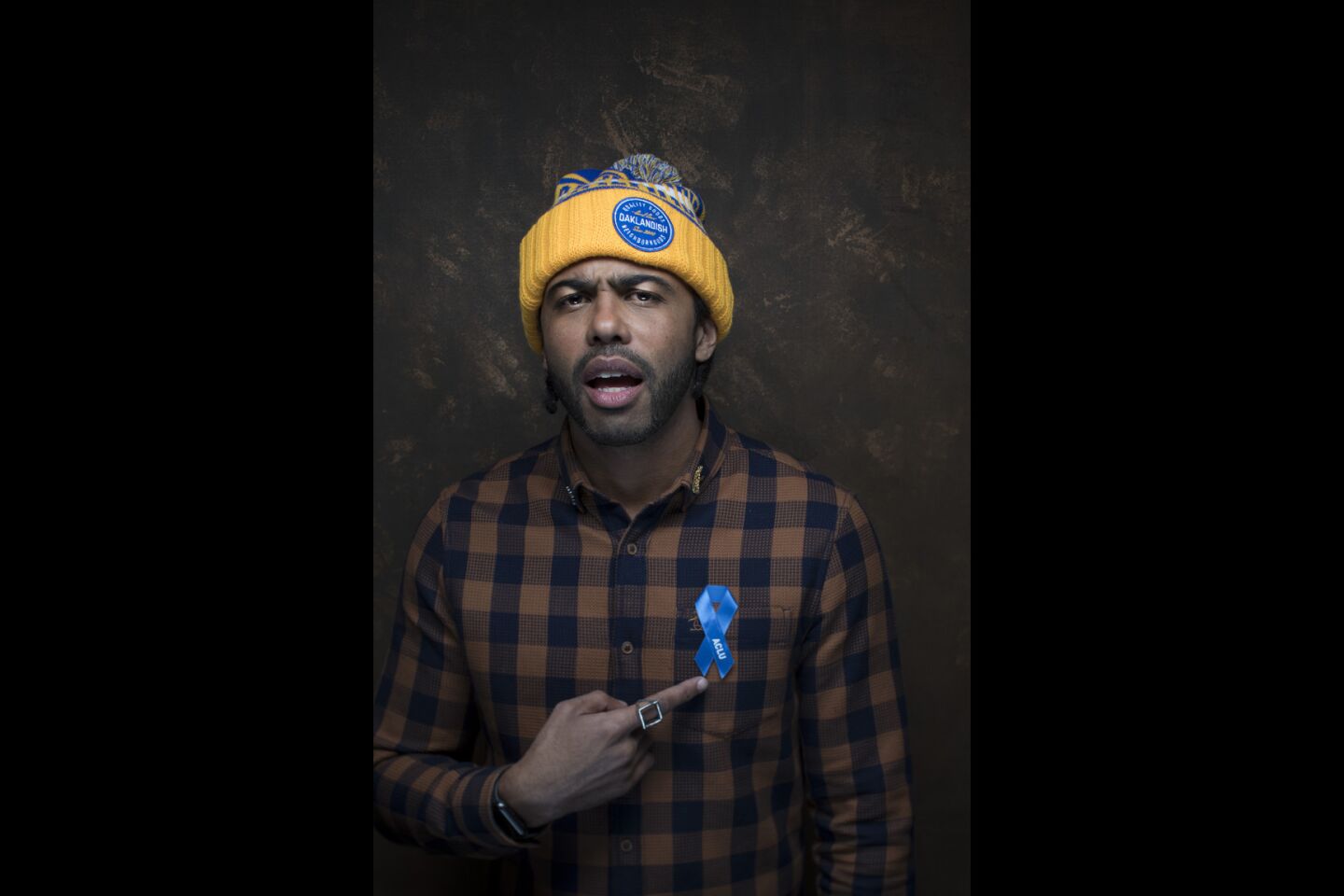 Writer/actor Daveed Diggs, from the film "Bliindspotting," photographed in the L.A. Times Studio at Chase Sapphire on Main, during the Sundance Film Festival in Park City, Utah, Jan. 19, 2018.