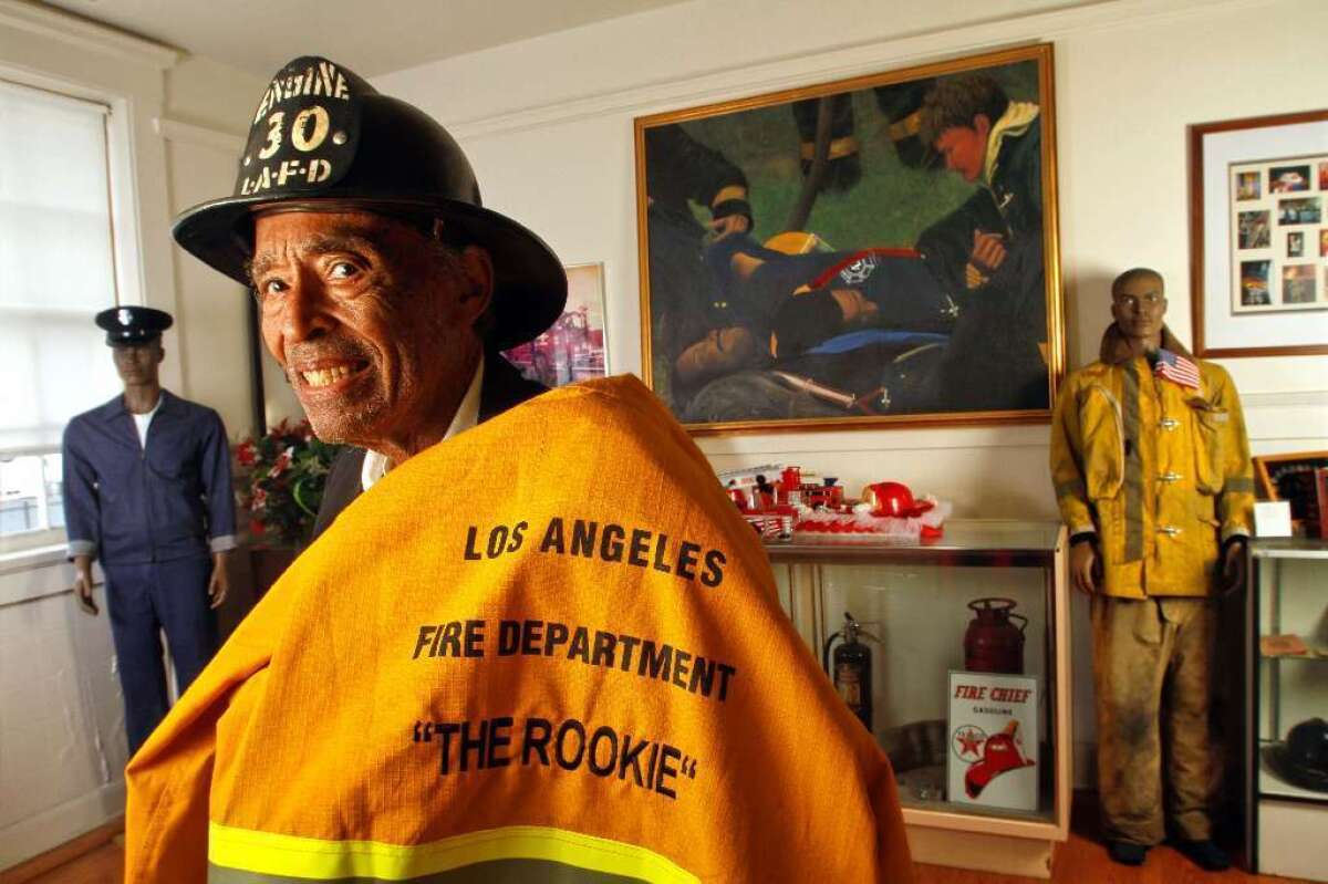 Former Los Angeles firefighter Arnett Hartsfield in 2010 at the African American Firefighters Museum