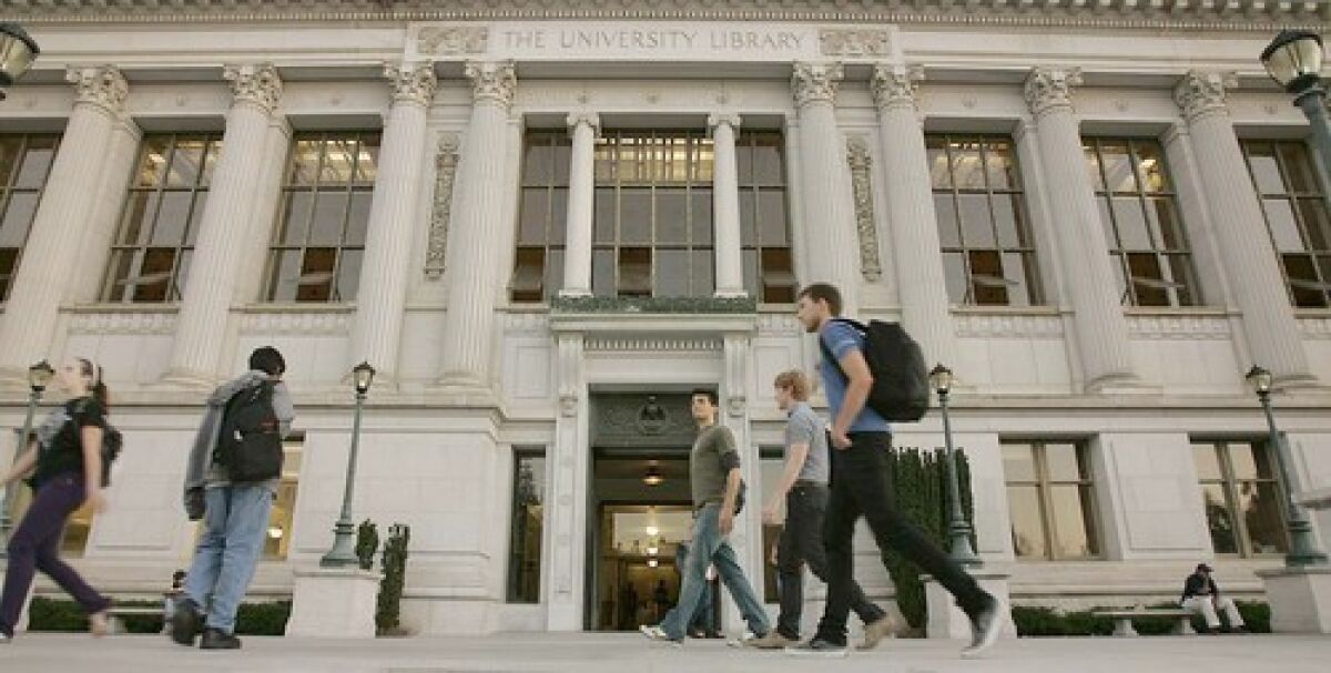 Students pass the library at UC Berkeley. Custodial accounts and trusts have clear rules to prevent an unscrupulous adult from taking a child's funds.