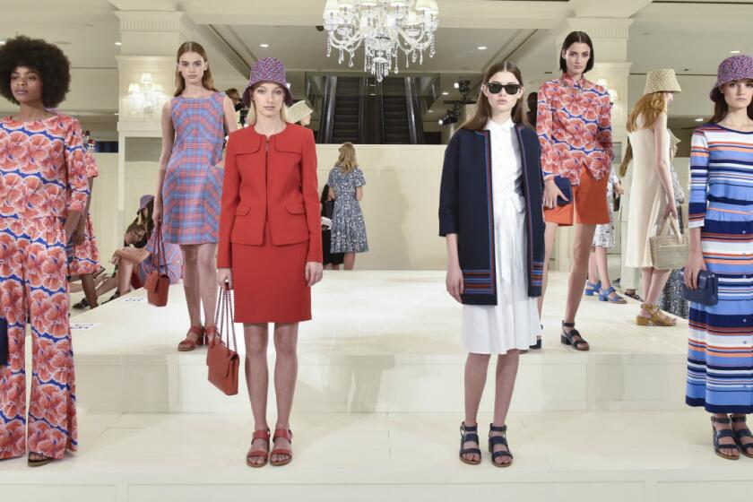 Looks from Brooks Brothers' spring and summer 2016 womens wear collection, presented Saturday during New York Fashion Week. It marks the first women's collection under the creative direction of designer Zac Posen.