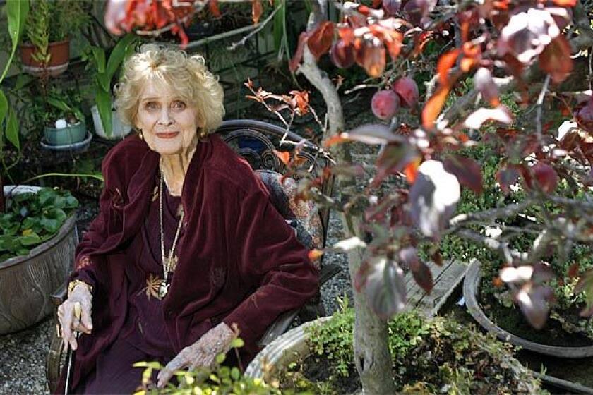 Gloria Stuart at her home in West L.A. on July 6, 2010, 2 days after her 100th birthday.