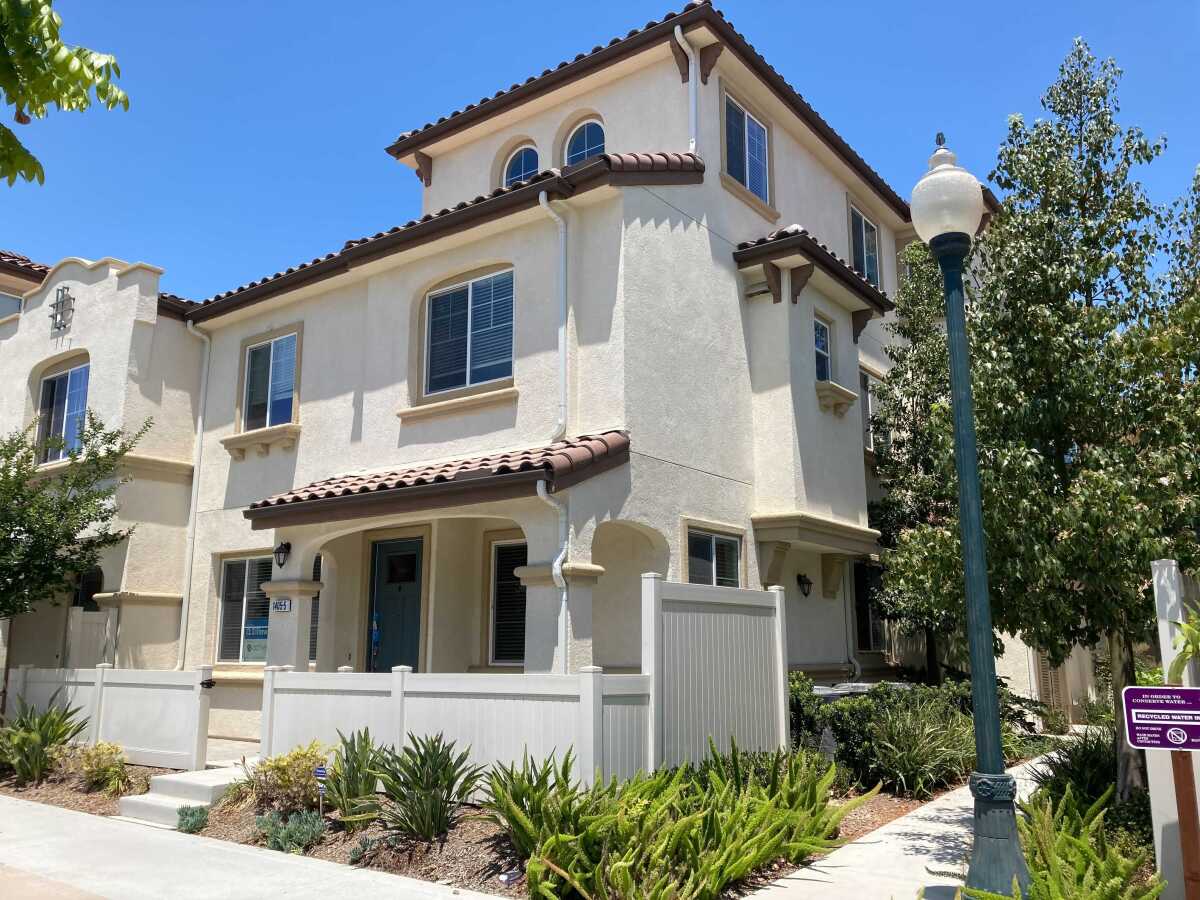 A three-story townhouse for sale in Chula Vista.