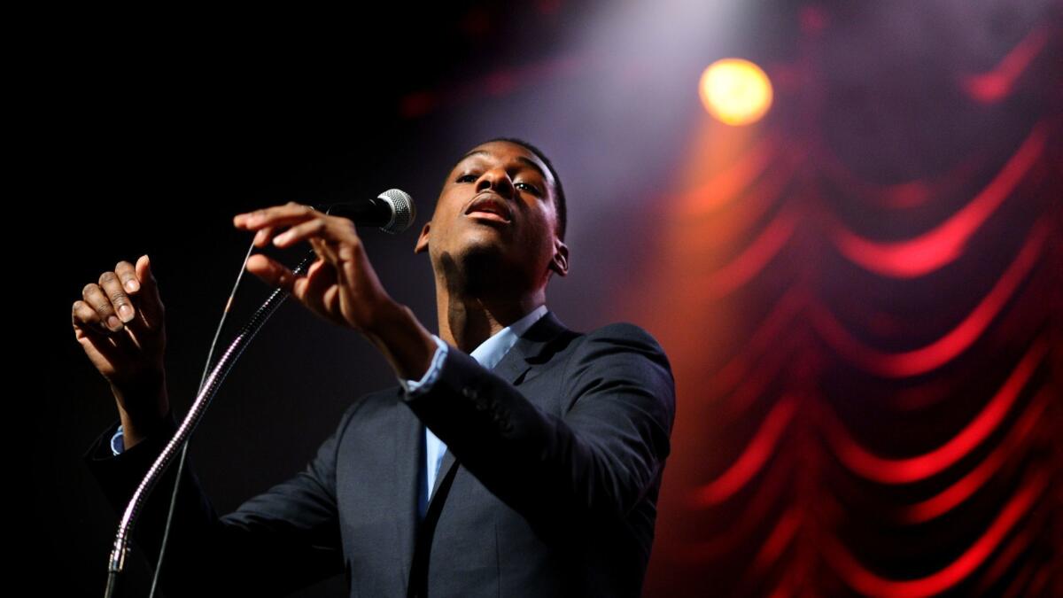 Leon Bridges in an early appearance at the Fonda in 2015.