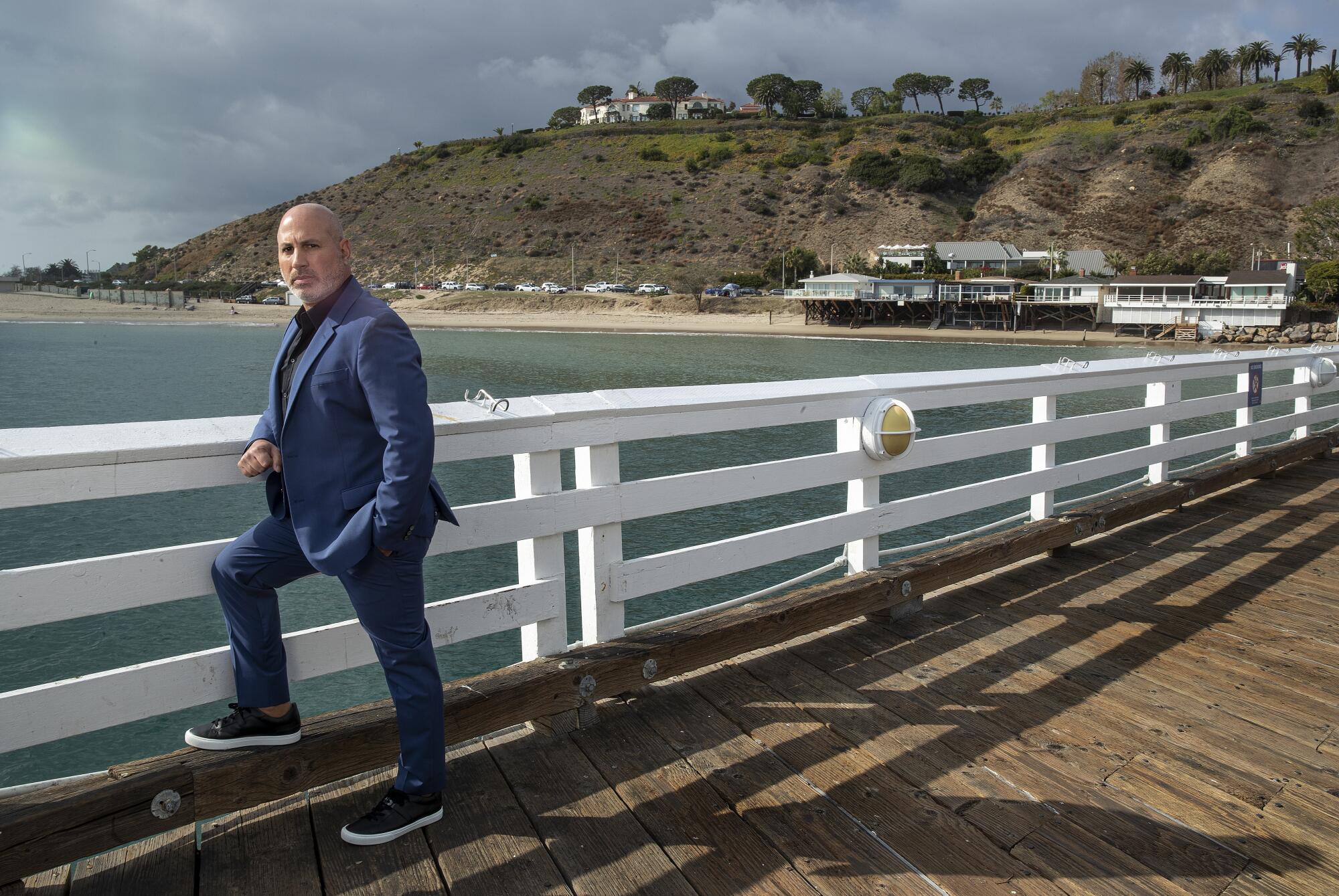 Sam Hakim on the Malibu Pier.